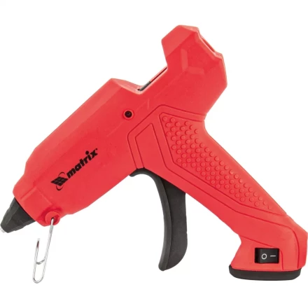 Клеевой пистолет, 11 мм, 40 (100) Вт, 18 г/мин, выключатель и индикатор напряжения Matrix 93007 купить в Урае