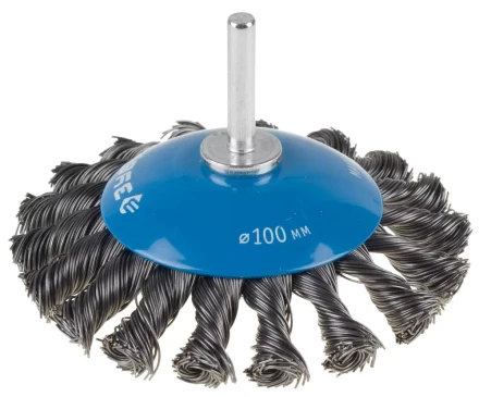 ЗУБР &quot;ЭКСПЕРТ&quot;. Щетка коническая для дрели, жгутированная стальная проволока 0,5мм, 100мм 35235-100_z01 купить в Урае