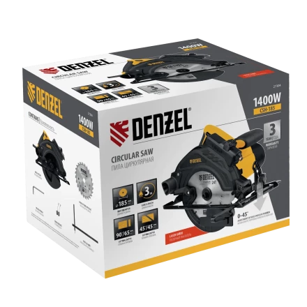 Пила циркулярная Denzel 27304 CSH-185, 1400 Вт, 185 мм купить в Урае