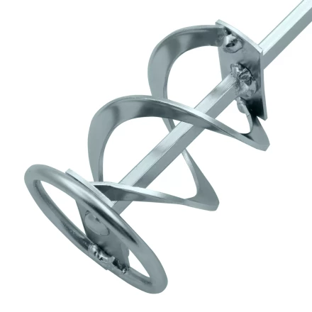 Миксер для красок и штукатурных смесей Denzel, 60 х 400 мм, оцинкованный, шестигранный хвостовик 8 мм, 848437 купить в Урае