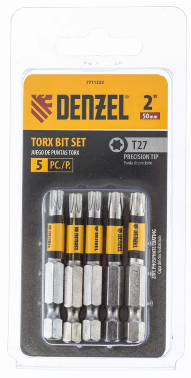 Бита T27x50, 5 шт. Denzel 7711322 купить в Урае