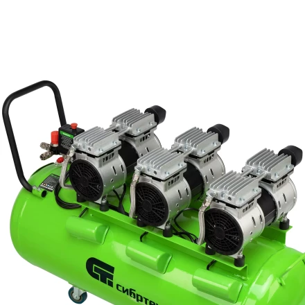 Компрессор безмаслянный малошумный Сибртех МБ 2250/100, 2250 Вт, 100л, 400 л/мин купить в Урае