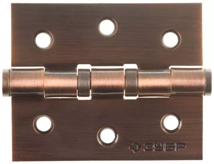 Петля универсальная ЗУБР &quot;ЭКСПЕРТ&quot;, 2 подшипника, цвет ст. медь (AC), с крепежом, 75х63х2,5мм, 2 шт 37601-075-6 купить в Урае