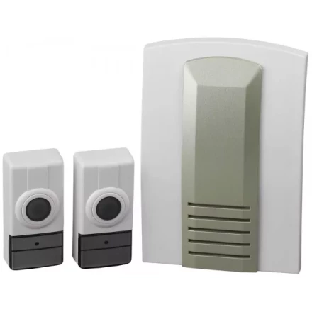 Звонок СВЕТОЗАР &quot;ВОЛНА&quot; радиочастотный беспроводной, 16 мелодий, 2 кнопки, 4,5В SV-58066-2 купить в Урае