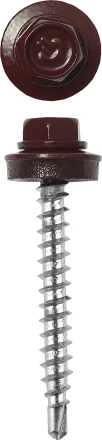 Саморезы ЗУБР окраш., RAL 8028 земел.-коричн., для крепл. кров. матер. к металл. констр., 5.5x19мм, 500шт 4-300315-55-019-8028 купить в Урае