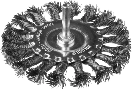 DEXX. Щетка дисковая для дрели, жгутированная стальная проволока 0,5мм, 100мм 35108-100 купить в Урае