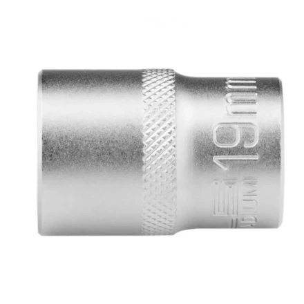 Головка торцевая 19 мм двенадцатигранная CrV под квадрат 1/2 хромированная Stels 13665 купить в Урае