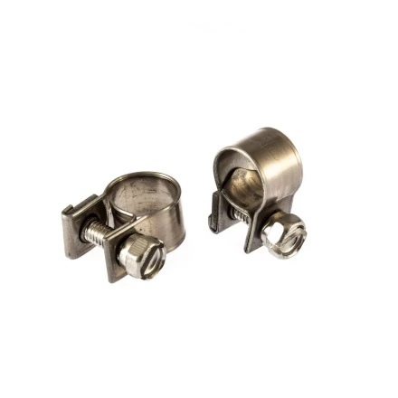 Хомуты металлические MINI 9-11 мм ширина 9 мм,  винтовой W4 2 шт Сибртех 475023 купить в Урае
