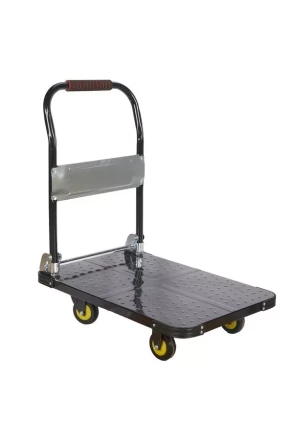 Тележка платформенная 600 кг TOR PH600 (800х500) со складной ручкой (пластиковые колеса 100 мм) 1024683 купить в Урае