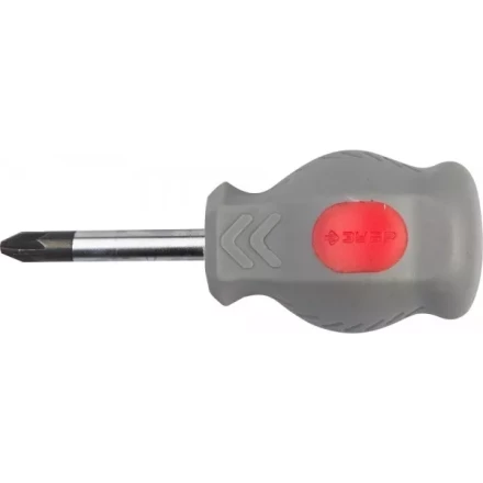 Отвертка ЗУБР &quot;МАСТЕР&quot; &quot;ТЕХНИК&quot; STUBBY, Cr-v, эргономичная двухкомпонентная рукоятка, PZ №2, 38мм 25063-38-2_z01 купить в Урае