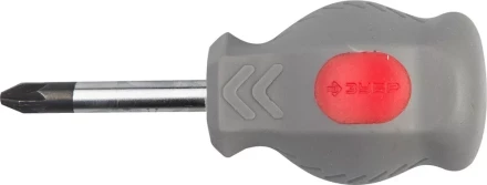 Отвертка ЗУБР &quot;МАСТЕР&quot; &quot;ТЕХНИК&quot; STUBBY, Cr-v, эргономичная двухкомпонентная рукоятка, PZ №2, 38мм 25063-38-2_z01 купить в Урае