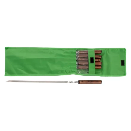 Набор шампуров плоских, 650 мм, с цельной деревянной рукояткой, в чехле, 6 шт, Camping Palisad 69682 купить в Урае