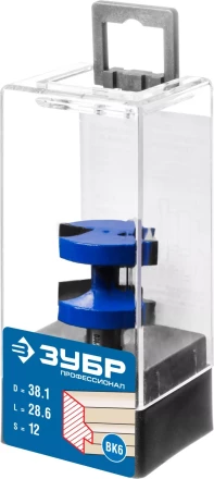 ЗУБР 38.1 x 28.6 мм, хвостовик 12 мм, фреза пазо-шиповая наборная, Профессионал (28731-38.1-2) купить в Урае