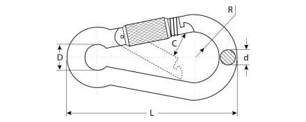 ЗУБР DIN 5299D, 6 мм, 40 шт, карабин с предохранительной гайкой (4-304555-06) купить в Урае