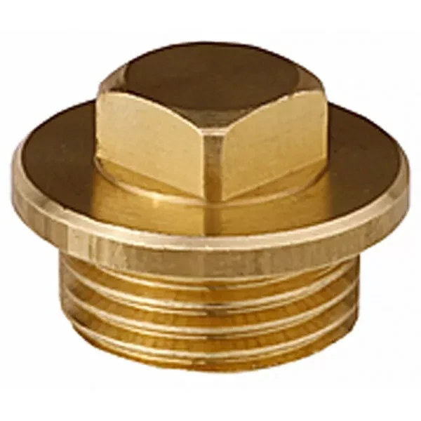 Заглушка GENERAL FITTINGS, 6-ти гранная головка с прижимной шайбой, никелированная латунь, наружная резьба, 3/4" 51099-3/4 купить в Урае