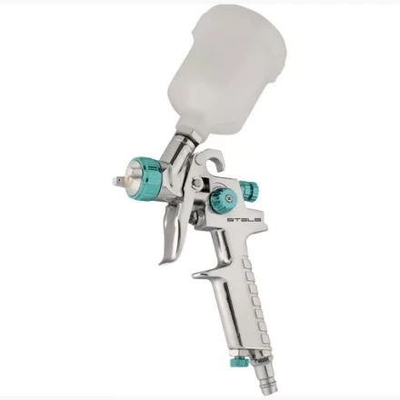 Пневматический краскопульт AG 810 HVLP, гравитационный, сопло 0,8 мм и 1 мм Stels 57361 купить в Урае