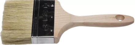 Кисть плоская ЗУБР &quot;УНИВЕРСАЛ-ЭКСПЕРТ&quot;, светлая натуральная щетина, деревянная ручка, 4&quot;/100мм 01005-100 купить в Урае