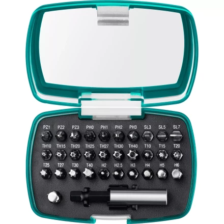 Набор бит и адаптеров KRAFTOOL C-Drive многофункциональный, Cr-Mo сталь, в ударопрочном компактном боксе. Цветная маркировка типов шлицов 26067-H32 купить в Урае