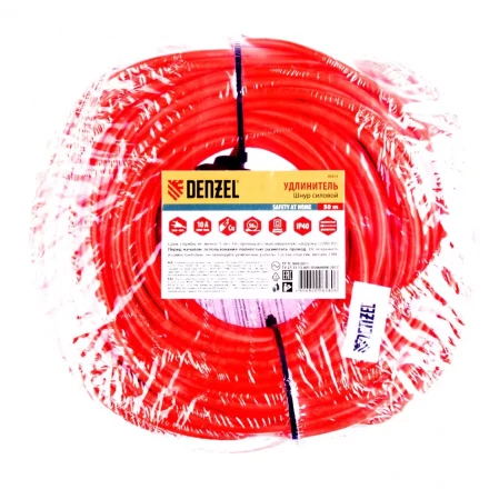 Удлинитель-шнур силовой 50 м 1 розетка 10 A серия УХ10 Denzel 95913 купить в Урае