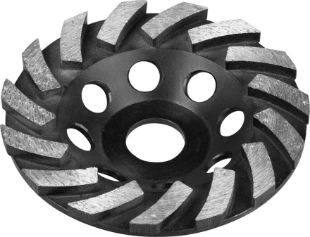 Чашка ЗУБР ТУРБО алмазная сегментная, высота 22,2мм, 125мм 33370-125 купить в Урае