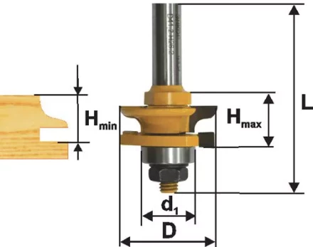Фреза комбинированная рамочная ф41х24мм хв. 12мм 46526 купить в Урае