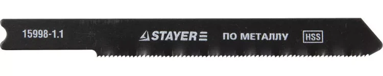 Полотна STAYER "PROFI", U118G, для эл/лобзика, HSS, по металлу (0,5-1,5мм), US-хвост., шаг 1,1мм, 50мм, 2шт 15998-1.1_z01 купить в Урае