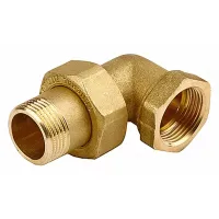 Соединитель GENERAL FITTINGS угловой с накидной гайкой, латунь, г/ш, 3/4" 51035-G/S-3/4