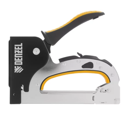 Степлер мебельный Denzel 40211, стальной корпус, быстрая загрузка, регул. силы удара, тип 53, 4-14 мм купить в Урае