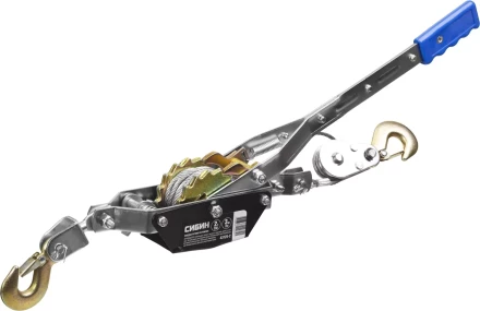 Лебедка ручная рычажная СИБИН, тросовая, 2т, 3м 43125-2 купить в Урае