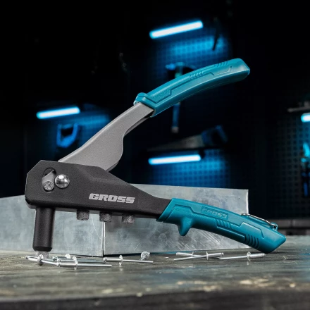 Заклепочник ручной Gross 40415, 260 мм, заклепки 2,4-3,2-4,0-4,8 мм купить в Урае