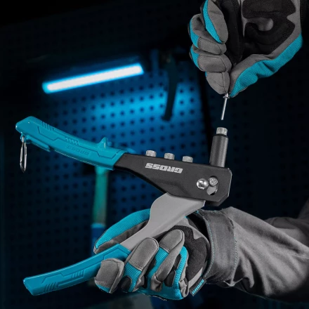 Заклепочник ручной Gross 40415, 260 мм, заклепки 2,4-3,2-4,0-4,8 мм купить в Урае