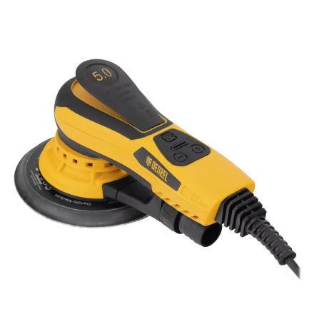 Машина шлифовальная орбитальная бесщет Denzel OS-150-BL 27606, 350 Вт, 4000-10000 об/мин купить в Урае