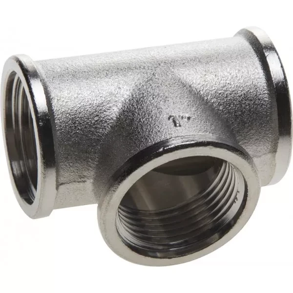 Тройник GENERAL FITTINGS никелированная латунь, г/г/г, 1" 51052-1 купить в Урае