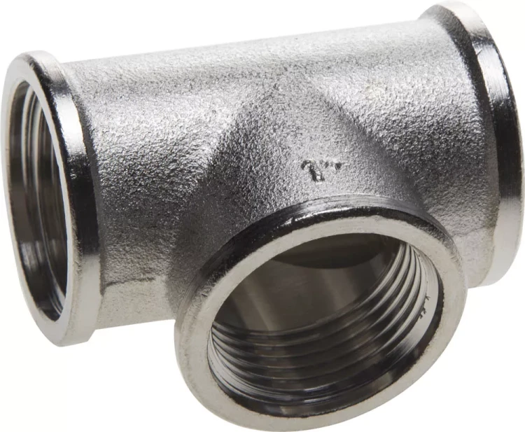 Тройник GENERAL FITTINGS никелированная латунь, г/г/г, 1" 51052-1 купить в Урае