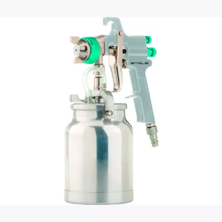 Пневматический краскопульт AS 702 НP профессиональный, всасывающего типа, сопло 1,8 мм и 2,0 мм Stels 57364 купить в Урае