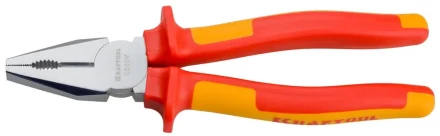 Плоскогубцы &quot;ELECTRO-KRAFT&quot;, Cr-Mo сталь, двухкомпонентная маслобензостойкая рукоятка, хромированное покрытие, 200мм, KRAFTOOL 2202-1-20 2202-1-20_z01 купить в Урае