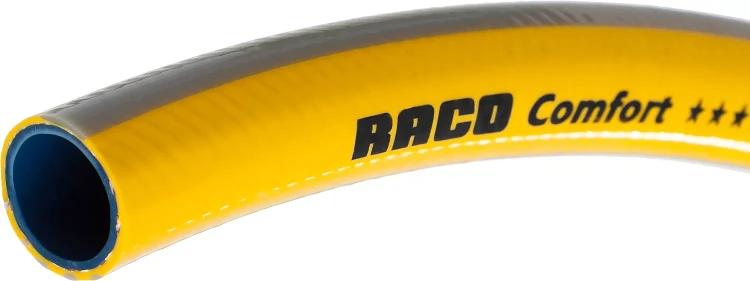 Шланг RACO "COMFORT" поливочный, 30атм., армированный, 3-х слойный, 3/4"х25м 40303-3/4-25 купить в Урае