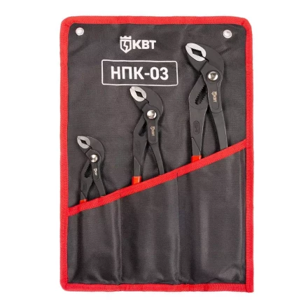 Набор переставных клещей КВТ НПК-03 с кнопочной фиксацией (85285) купить в Урае