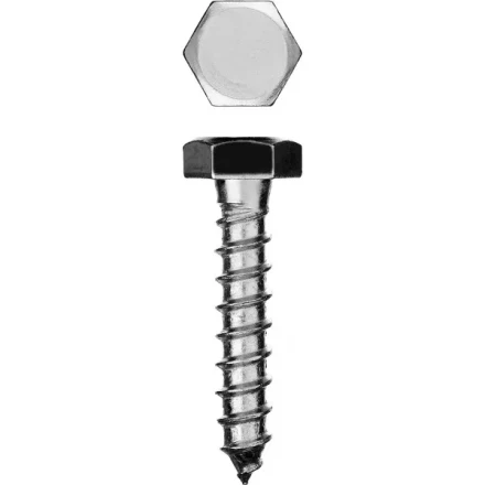 Шурупы ЗУБР &quot;МАСТЕР&quot; с шестигранной головкой, оцинкованные, 6x40мм, 110шт 4-300451-06-040 купить в Урае