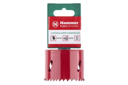 Коронка биметаллическая HAMMER Ф57х38мм 5/8" BiMETALL (224-011) купить в Урае