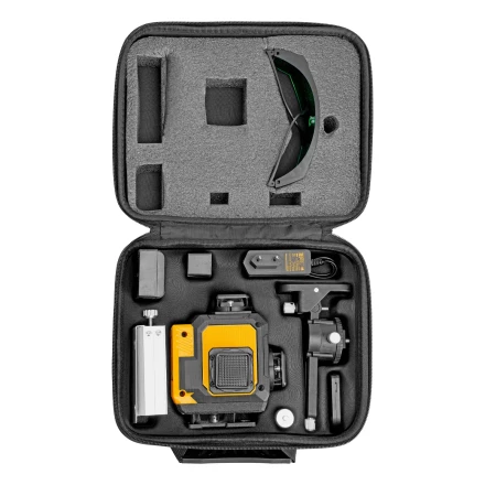 Лазерный уровень мультипризменный DLV 360-4T, 30 м, зеленый луч, Li-Ion 2,4 Aч, штатив// Denzel 350815 купить в Урае