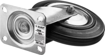 ЗУБР d 200 мм, г/п 185 кг, игольчатый подшипник, резина/металл, поворотное колесо, Профессионал (30936-200-S) купить в Урае