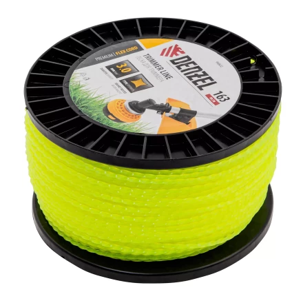 Леска для триммера витой квадрат, 3,0мм х 163м, на DIN катушке FLEX CORD// Denzel 96802 купить в Урае
