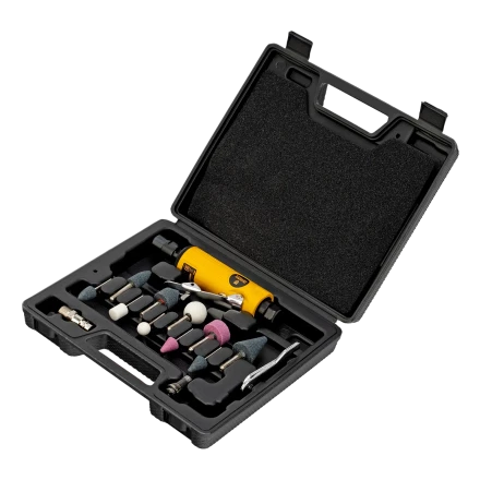 Пневмошлифмашина прямая Denzel 57464 PGS25000, 25000 об/мин, 10 шлиф. камней, цанга - 3, 6 мм, 113 л/мин купить в Урае