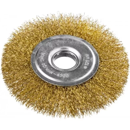 DEXX. Щетка дисковая для УШМ, витая стальная латунированная проволока 0,3мм, 125ммх22мм 35101-125 купить в Урае