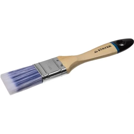 Кисть плоская STAYER &quot;EURO&quot;, &quot;AQUA&quot; для воднодисперсионных и акриловых ЛКМ, искусств щетина, деревя ручка, 1,5&quot;/38мм 01062-038 купить в Урае