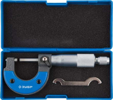 Микрометр ЗУБР &quot;ЭКСПЕРТ&quot; гладкий механический, МК 25, диапозон 0-25мм, шаг измерения 0,01мм 34480-25_z01 купить в Урае