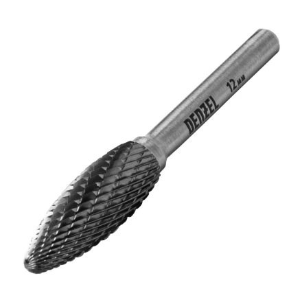Борфреза по металлу твердосплавная Denzel, элипсообразная, тип-H, 12 мм, 72063 купить в Урае