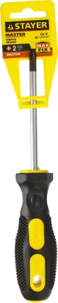 Отвертка STAYER "MASTER", двухкомпонентная рукоятка, магнитный наконечник, PH2x100мм 2510-2-10_z01 купить в Урае