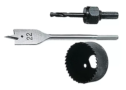 Набор для установки врезных замков 22 мм/48 мм перовое сверло/кольцевая пила MATRIX 70493 купить в Урае